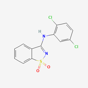 molecular formula C13H8Cl2N2O2S B5546516 N-(2,5-dichlorophenyl)-1,2-benzothiazol-3-amine 1,1-dioxide 