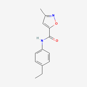 molecular formula C13H14N2O2 B5546696 N-(4-ethylphenyl)-3-methyl-1,2-oxazole-5-carboxamide 