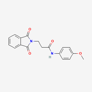 molecular formula C18H16N2O4 B5546715 3-(1,3-Dioxo-1,3-dihydro-isoindol-2-yl)-N-(4-methoxy-phenyl)-propionamide 