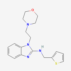 molecular formula C18H22N4OS B5546724 [1-(2-Morpholin-4-yl-ethyl)-1H-benzoimidazol-2-yl]-thiophen-2-ylmethyl-amine 