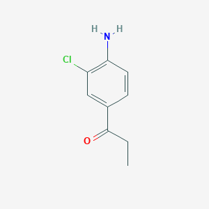 molecular formula C9H10ClNO B055468 1-(4-Amino-3-chlorophenyl)propan-1-one CAS No. 116686-87-4