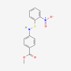 molecular formula C14H12N2O4S B5546862 Methyl 4-{[(2-nitrophenyl)sulfanyl]amino}benzoate 