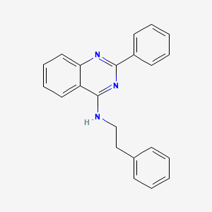 molecular formula C22H19N3 B5546871 2-phenyl-N-(2-phenylethyl)quinazolin-4-amine 