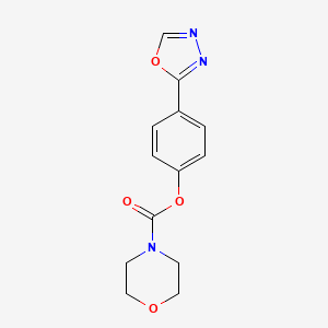 molecular formula C13H13N3O4 B5546922 4-(1,3,4-Oxadiazol-2-yl)phenyl morpholine-4-carboxylate 