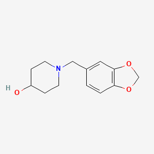 molecular formula C13H17NO3 B5546940 1-(1,3-benzodioxol-5-ylmethyl)piperidin-4-ol 