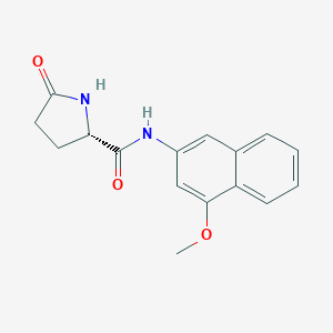 molecular formula C16H16N2O3 B554697 L-Pyroglutamic acid 4-methoxy-beta-naphthylamide CAS No. 94102-66-6
