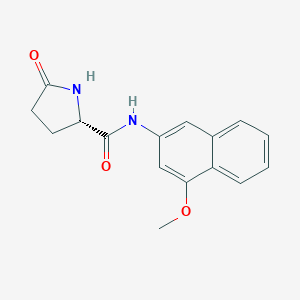 (2S)-N-(4-methoxynaphthalen-2-yl)-5-oxopyrrolidine-2-carboxamide
