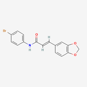 molecular formula C16H12BrNO3 B5547050 (2E)-3-(2H-1,3-BENZODIOXOL-5-YL)-N-(4-BROMOPHENYL)PROP-2-ENAMIDE 