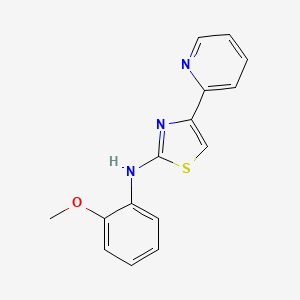 molecular formula C15H13N3OS B5547099 N-(2-methoxyphenyl)-4-pyridin-2-yl-1,3-thiazol-2-amine 
