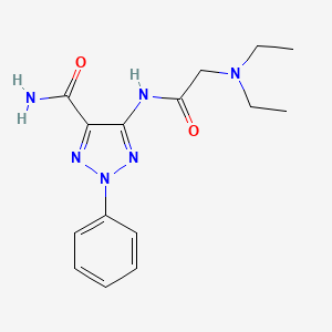 molecular formula C15H20N6O2 B5547130 5-[2-(DIETHYLAMINO)ACETAMIDO]-2-PHENYL-2H-1,2,3-TRIAZOLE-4-CARBOXAMIDE 