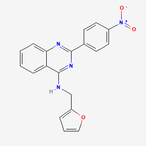 molecular formula C19H14N4O3 B5547151 N-(furan-2-ylmethyl)-2-(4-nitrophenyl)quinazolin-4-amine 
