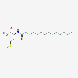 molecular formula C19H37NO3S B554720 (2S)-4-methylsulfanyl-2-(tetradecanoylamino)butanoic acid CAS No. 36416-81-6