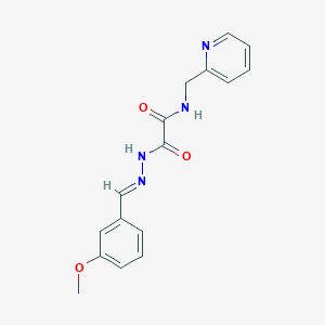 molecular formula C16H16N4O3 B5547231 N'-[(E)-(3-methoxyphenyl)methylideneamino]-N-(pyridin-2-ylmethyl)oxamide 