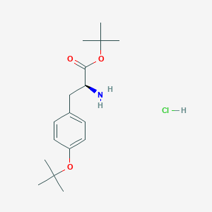 molecular formula C17H28ClNO3 B554725 (S)-tert-Butyl 2-amino-3-(4-(tert-butoxy)phenyl)propanoate hydrochloride CAS No. 17083-23-7