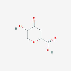 molecular formula C6H8O5 B055473 5-Hydroxy-4-oxooxane-2-carboxylic acid CAS No. 113187-58-9