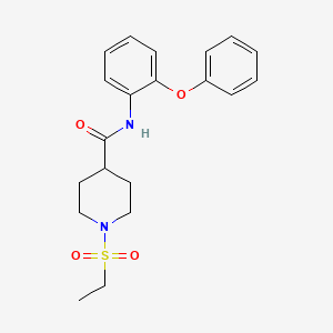 molecular formula C20H24N2O4S B5547368 1-(ETHANESULFONYL)-N-(2-PHENOXYPHENYL)PIPERIDINE-4-CARBOXAMIDE 