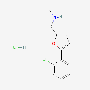 molecular formula C12H13Cl2NO B5547378 1-[5-(2-chlorophenyl)furan-2-yl]-N-methylmethanamine;hydrochloride 