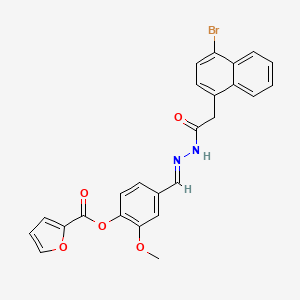 molecular formula C25H19BrN2O5 B5547400 [4-[(E)-[[2-(4-bromonaphthalen-1-yl)acetyl]hydrazinylidene]methyl]-2-methoxyphenyl] furan-2-carboxylate 