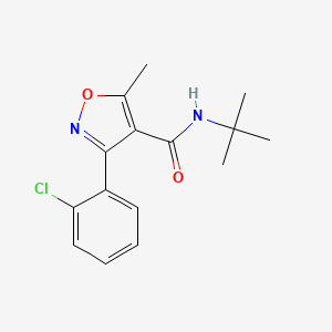 molecular formula C15H17ClN2O2 B5547415 N-tert-butyl-3-(2-chlorophenyl)-5-methyl-1,2-oxazole-4-carboxamide 