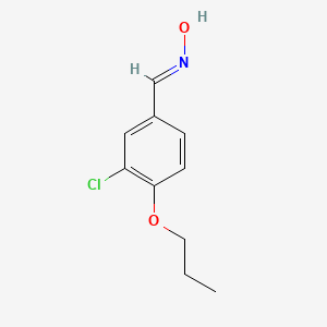 molecular formula C10H12ClNO2 B5547521 (NE)-N-[(3-chloro-4-propoxyphenyl)methylidene]hydroxylamine 
