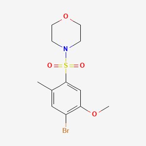 molecular formula C12H16BrNO4S B5547534 4-(4-Bromo-5-methoxy-2-methylbenzenesulfonyl)morpholine 