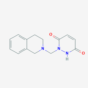 molecular formula C14H15N3O2 B5547546 2-[3,4-dihydro-2(1H)-isoquinolinylmethyl]-6-hydroxy-3(2H)-pyridazinone 