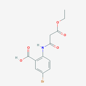 molecular formula C12H12BrNO5 B5547632 Benzoic acid, 5-bromo-2-[(3-ethoxy-1,3-dioxopropyl)amino]- CAS No. 113117-47-8