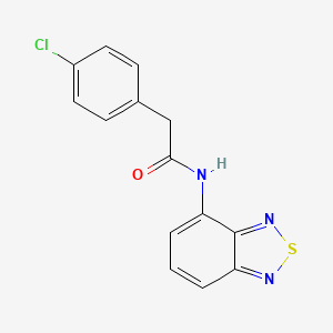 molecular formula C14H10ClN3OS B5547786 N-(2,1,3-benzothiadiazol-4-yl)-2-(4-chlorophenyl)acetamide 