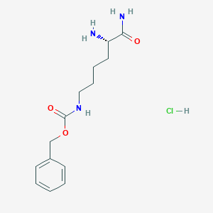 molecular formula C14H22ClN3O3 B554781 Benzyl (S)-(5,6-diamino-6-oxohexyl)carbamate monohydrochloride CAS No. 58117-53-6