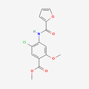 molecular formula C14H12ClNO5 B5547812 METHYL 5-CHLORO-4-(FURAN-2-AMIDO)-2-METHOXYBENZOATE 