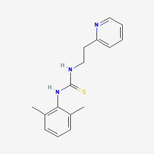 molecular formula C16H19N3S B5547864 3-(2,6-dimethylphenyl)-1-[2-(pyridin-2-yl)ethyl]thiourea 