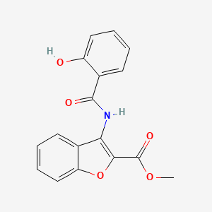 molecular formula C17H13NO5 B5547885 METHYL 3-(2-HYDROXYBENZAMIDO)-1-BENZOFURAN-2-CARBOXYLATE 