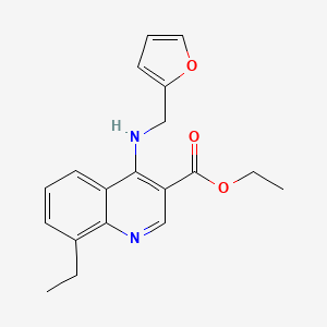 molecular formula C19H20N2O3 B5547909 Ethyl 8-ethyl-4-(furan-2-ylmethylamino)quinoline-3-carboxylate 