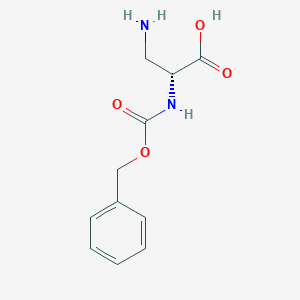 molecular formula C11H14N2O4 B554799 (R)-3-Amino-2-(((benzyloxy)carbonyl)amino)propanoic acid CAS No. 62234-37-1