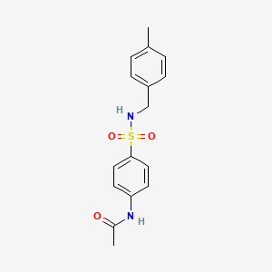 molecular formula C16H18N2O3S B5548135 N-[4-(4-Methyl-benzylsulfamoyl)-phenyl]-acetamide 