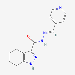 molecular formula C14H15N5O B5548259 N'-[(E)-(PYRIDIN-4-YL)METHYLIDENE]-4,5,6,7-TETRAHYDRO-1H-INDAZOLE-3-CARBOHYDRAZIDE 