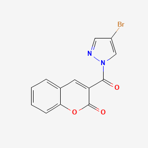 molecular formula C13H7BrN2O3 B5548298 3-(4-BROMO-1H-PYRAZOLE-1-CARBONYL)-2H-CHROMEN-2-ONE 