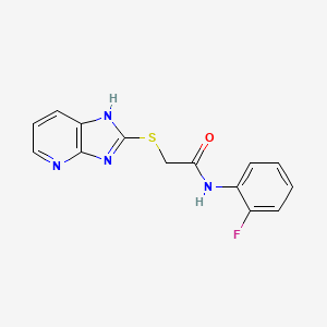 molecular formula C14H11FN4OS B5548305 N-(2-FLUOROPHENYL)-2-{3H-IMIDAZO[4,5-B]PYRIDIN-2-YLSULFANYL}ACETAMIDE 