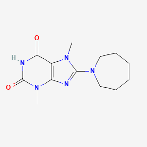 molecular formula C13H19N5O2 B5548362 8-(Azepan-1-yl)-3,7-dimethylpurine-2,6-dione 