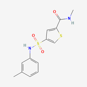 molecular formula C13H14N2O3S2 B5548379 N-methyl-4-{[(3-methylphenyl)amino]sulfonyl}-2-thiophenecarboxamide 