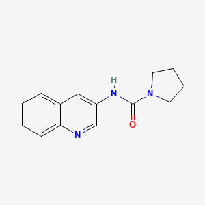 molecular formula C14H15N3O B5548400 pyrrolidinyl-N-(3-quinolyl)carboxamide 