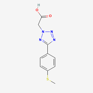 molecular formula C10H10N4O2S B5548434 2-{5-[4-(METHYLSULFANYL)PHENYL]-2H-1,2,3,4-TETRAZOL-2-YL}ACETIC ACID 