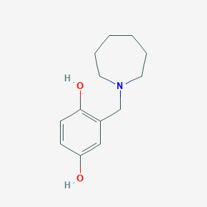 molecular formula C13H19NO2 B5548458 2-(Azepan-1-ylmethyl)benzene-1,4-diol 