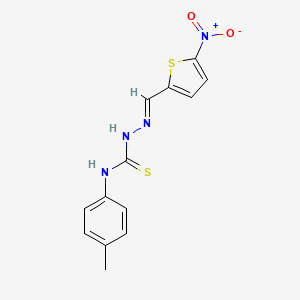 molecular formula C13H12N4O2S2 B5548546 5-nitro-2-thiophenecarbaldehyde N-(4-methylphenyl)thiosemicarbazone 