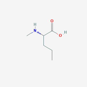 molecular formula C6H13NO2 B554859 (2S)-2-(methylamino)pentanoic acid CAS No. 19653-78-2