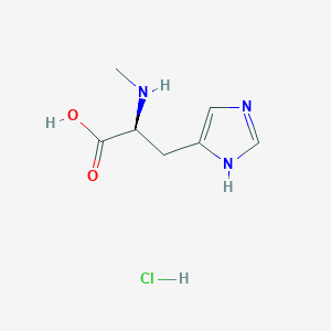 molecular formula C7H12ClN3O2 B554866 (S)-3-(1H-Imidazol-4-yl)-2-(methylamino)propanoic acid hydrochloride CAS No. 17451-62-6