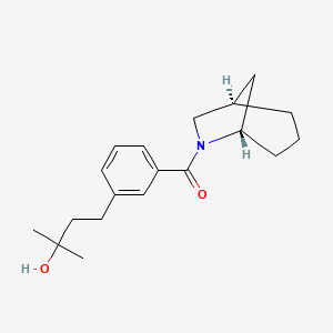 molecular formula C19H27NO2 B5548708 [(1R,5S)-6-azabicyclo[3.2.1]octan-6-yl]-[3-(3-hydroxy-3-methylbutyl)phenyl]methanone 