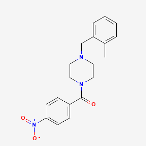 molecular formula C19H21N3O3 B5548727 1-[(2-METHYLPHENYL)METHYL]-4-(4-NITROBENZOYL)PIPERAZINE CAS No. 5934-81-6