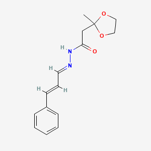 molecular formula C15H18N2O3 B5548758 2-(2-methyl-1,3-dioxolan-2-yl)-N'-[(1E,2E)-3-phenylprop-2-en-1-ylidene]acetohydrazide 