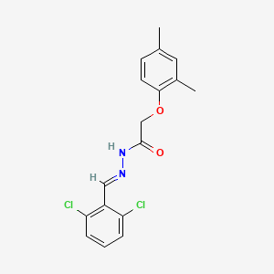 molecular formula C17H16Cl2N2O2 B5548763 N'-[(E)-(2,6-dichlorophenyl)methylidene]-2-(2,4-dimethylphenoxy)acetohydrazide 
